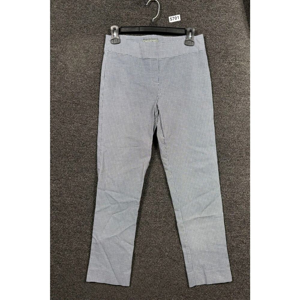 Erica Taylor Pants Womens Size M Blue Geometric Print Pull On Stretch Slim Ankle